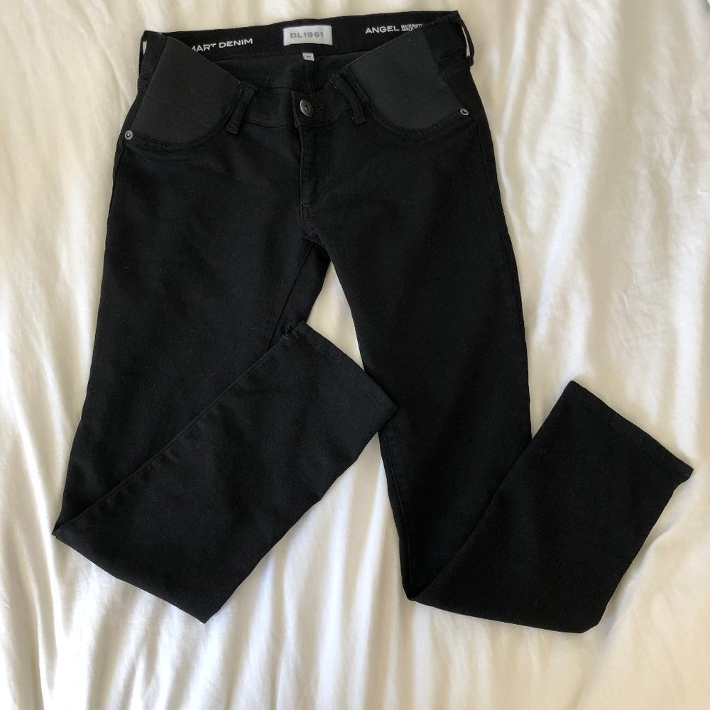DL1961 Skinny Maternity Black Jean